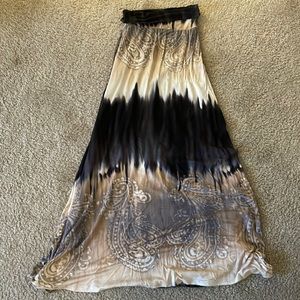 Tie dye maxi skirt, size S